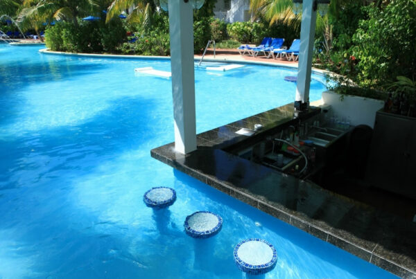 Pool bar at resort